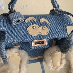 READYMADE MONSTER DOLL BAG Rare DENIM HERMES KELLY DOLL